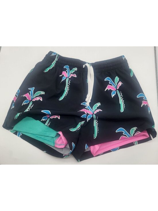 chubbies Other - Chubbies The Havana Nights Lined Classic Swim Trunk Black Palms SZ SM 4" inseam